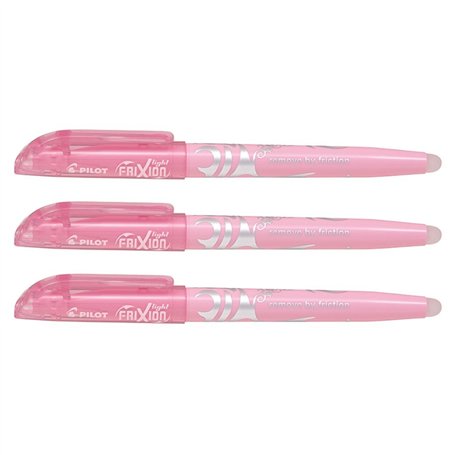 Lot de 3 rollers Pilot Frixion - Rose pastel