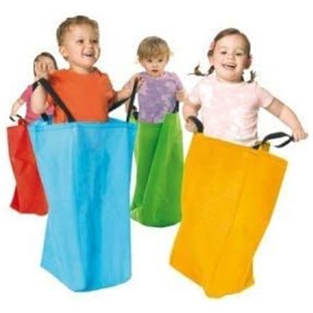 Equilibre et Aventure Amusement d'enfant : Lot de 4 Grands Sacs en Tissu avec poignées de 55 x 25 x 25 cm pour Course en Sac d'e