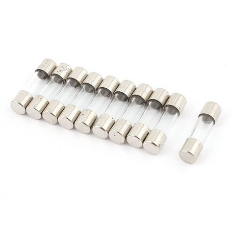 sourcing map 10 Pièce Moyen Actif Verre Fusible 5x20mm 250V 50m Amp