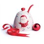 Excelsa Xmas Country Style Sucrier en céramique Blanc/Rouge