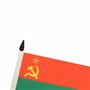 AZ FLAG - Drapeau De Table Transnistrie 21x14 cm - Petit Drapeau De La République Moldave du Dniestr De Bureau 100% Polyester av