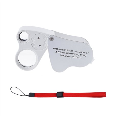 Loupe de joaillier illuminée LED Loupe à double focale