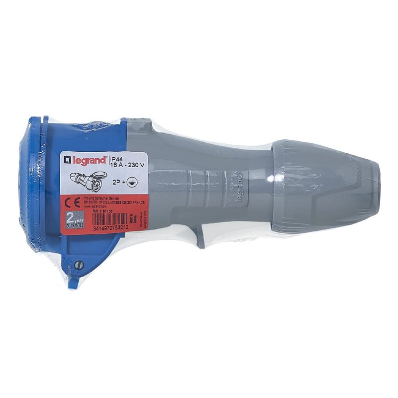 Legrand 555104 Prise mobile P17 IP44 16A, 200V~ à 250V~, 2P+ | Isleden
