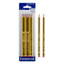 STAEDTLER HB2 Noris Pencil Lot de 6 crayons à rayures jaunes et noires
