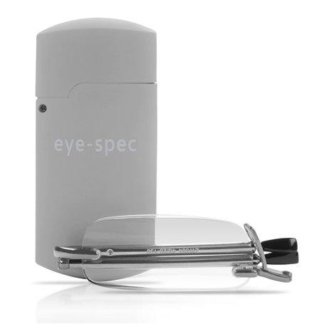 Lunettes de lecture pliantes eye-pocket | Design élégant sans contour avec boîtier de protection gris compact - Disponibles dans
