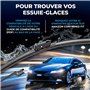 Valeo Silencio Essuie-glace - VF845-1 Paire d'Essuie-glaces Plat 650 mm / 400 mm d'Origine de Haute performance, Visibilité Supé
