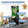 WENKO Plaque de Recouvrement Universelle Mod. Mojito, réglable en hauteur pour tout type de cuisinière, planche à découper et pr