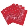 Lot de 5 bandanas paisley rouges