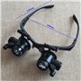 Lunettes jumelles loupes 10x 15x 20x 25x pour réparation de montre Avec éclairage LED