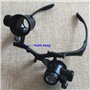 Lunettes jumelles loupes 10x 15x 20x 25x pour réparation de montre Avec éclairage LED