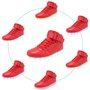 PADGENE Chaussures de Sport Montantes à LED Clignotantes Femme/Homme Rechargeables par USB (Rouge, 37 EU)