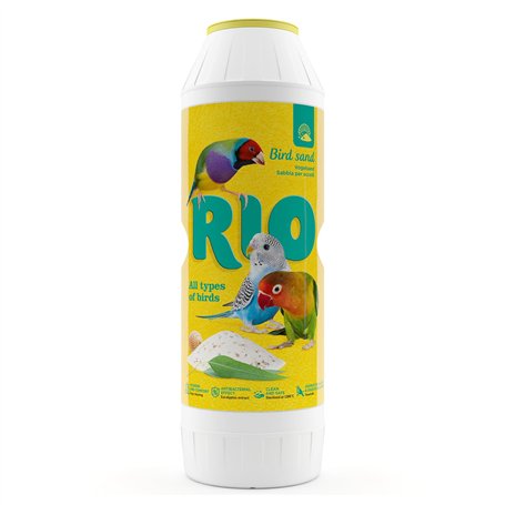 RIO Sable pour Oiseaux | 2 kg | Sable pour Cage à Oiseaux avec extrait d'eucalyptus | Peut favoriser la propreté de la Cage et n