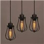 Chrasy E27 Rétro Metal Suspensions Luminaire Cage Vintage Plafonnier Luminaire Cage Lumière Eclairage de Plafond Lustre Pendante