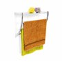 Relaxdays 10020133 Étagère porte-serviette murale salle de bain toilette serviette acier chromé HxlxP 43 x 56 x 23 cm rangement