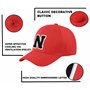 Morefaz New Casquette de Baseball Cap Rouge Garçon Fille Enfants Chapeau Bonnet Unisexe A-Z Alphabet (E)