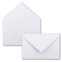 50x enveloppes DIN B6 - blanc - rabat pointe - 180 x 125 mm - 120 g/m² - collage humide sans fenêtre