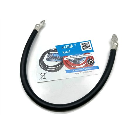 eXODA câble batterie 70 mm² 50cm avec cosses M8 noir Câble flexible haute qualité fabriqué en Allemagne adapté pour 11290 Watts