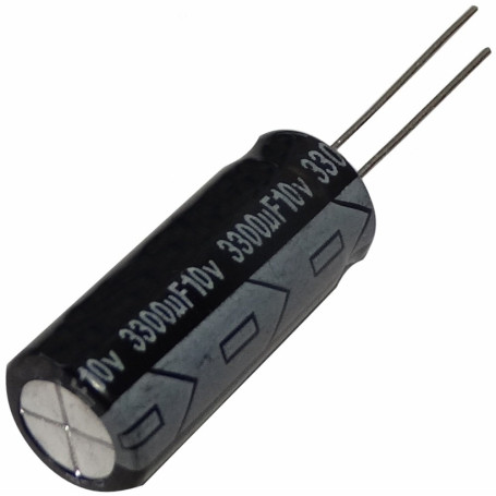 AERZETIX - 10x - Condensateur électrolytique Chimique - Radial - 3300µF ± 20% 10V THT 105°C 2000h Ø10x25mm - C13128