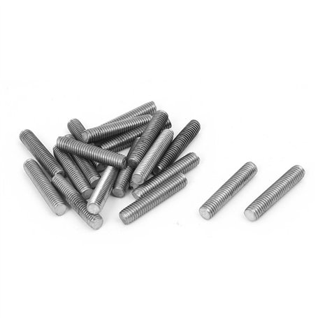 sourcing map Tige Filetée M5x25mm 0.8mm pas 304 goujons 20pcs