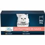 GOURMET | PERLE | Les Filettines en Sauce | Aliment Complet pour Chat Adulte | Recette 100% complète et équilibrée | Au Boeuf