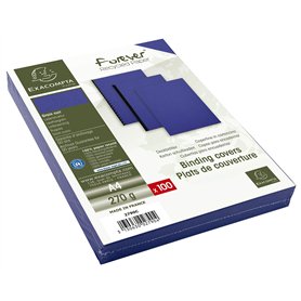 Exacompta - Réf. 2790C - Paquet de 100 plats en carte rigide recyclée grain cuir 270g/m2 pour couvertures Forever - format à cla Exacompta - Réf. 2790C - Paquet de 100 plats en carte rigide recyclée grain cuir 270g/m2 pour couvertures Forever - format à cla