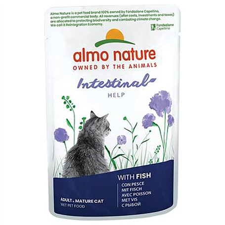Almo Nature Holistic Functional- Sensitive - avec Poisson. Nourriture humide pour chat adulte. Alimentation complète en sachets