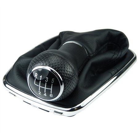 L&P A253-6 Soufflet Levier de Vitesse Pommeau de Vitesse 12mm compatible avec VW Golf 4 IV Boite 6 avec Cadre Plug & Play Pièce