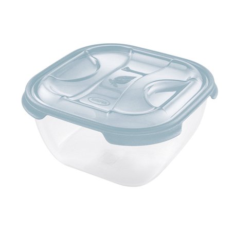 Tontarelli Boîte de conservation carrée 2 l Nuvola Bleu/transparent