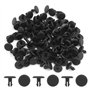 sourcing map 100pcs 4mm Plastique Diamètre Trou Fixation Agrafe Rivet Auto Pare-Choc vis Fixation Aile