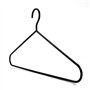 Hangerworld 5 Cintres 45cm en Acier Renforcé à Revêtement Noir et Lisse avec Barre Pantalon pour Vestes
