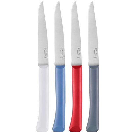 Opinel - Coffret 4 Couteaux de Table Bon Appétit+ Primo - Lame Denture Velours INOX - Manche Confort - Fabrication Française - B