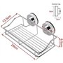 Etagère Sans Forage Panier Rangement Douche Acier Inoxydable Murale Organiseur Rack pour Cuisine de Salle de