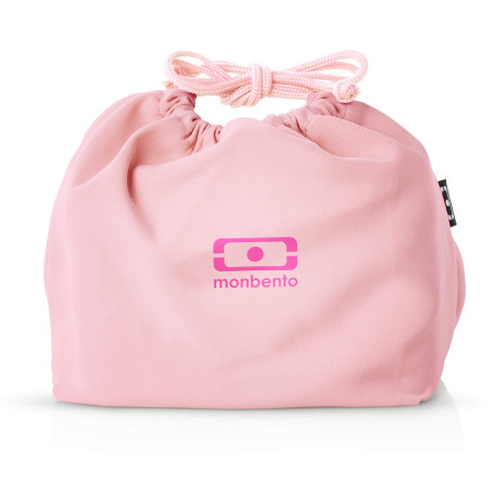 monbento - MB Pochette Litchi Rose Bento - Sac déjeuner en polyester - Convient pour les boîtes à bento MB Original MB Square &