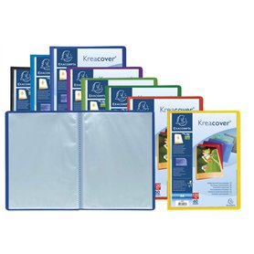 Exacompta - Réf. 5660E - Carton de 8 protège-documents Kreacover Chromaline - 60 pochettes cristal lisse - 120 vues - pour A4 -  Exacompta - Réf. 5660E - Carton de 8 protège-documents Kreacover Chromaline - 60 pochettes cristal lisse - 120 vues - pour A4 -