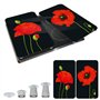 WENKO Plaque de Recouvrement Universelle Mod. Coquelicot, réglable en hauteur pour tout type de cuisinière, planche à découper e