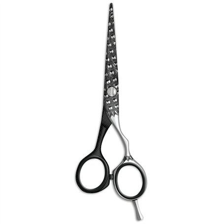 JAGUAR Ciseaux à cheveux JaguART ROCK'N REBEL 5.5" | Ciseaux de coiffeur en design offset | Revêtement high-tech anti-allergéniq