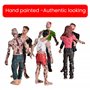 BOHS Figurines Zombie Poupées d'action Jouets - Articulé Articulé Modèle de Miniature - 4 Pouces - Lot de 6