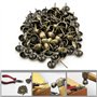 Yasorn Clous Tapissier Laiton Cuivre Meubles Décoratifs 14mm DIY Clous 100pcs