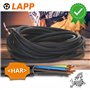 10 mètres Lapp 16001233 Câble en caoutchouc H07RN-F 4x1,5 mm² avec conducteur de protection I Câble résistant aux UV pour l'exté