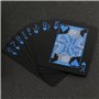 Jeu de cartes noires de poker professionnel - Étanche - En plastique - Qualité supérieure - Pour plus de plaisir pendant vos séa