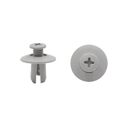 sourcing map 20Pcs Rivet Plastique Clip Fixation 8mm Gris lèche-vitre Voiture