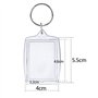 Sumind (50 Pièces Porte-Clés pour Insérer Photo Acrylique Porte-Clés Vierges Porte-Clés Vide Porte-Clés Cadre Claire Taille de l