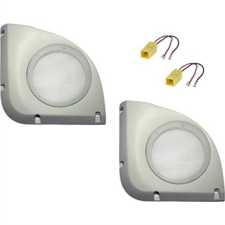 Sound-way 2 Entretoises Haut-Parleur avec Grilles Supports Enceintes Compatible avec Fiat Punto II