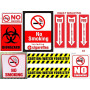 Esplanade Intérieur/extérieur (lot de 4) 12,7 x 10,2 cm Biohazard Biological Hazard Danger de sécurité Panneau d'avertissement é