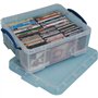 Really Useful Box Lot de 3 boîtes de rangement pour 93 CD/ 44 DVD -Transparent - 18 l - 480 x 390 x 200 mm