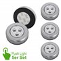 Briloner Leuchten 2633-054 Lot de 5 spots LED autocollants - éclairage sans fil pour meubles - placards etc. - à piles - fonctio