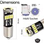 MCK Auto - Remplacement pour Ensemble d'ampoules blanches CanBus à LED H6W BAX9S 15SMD LED Ampoules, feu de position, très clair