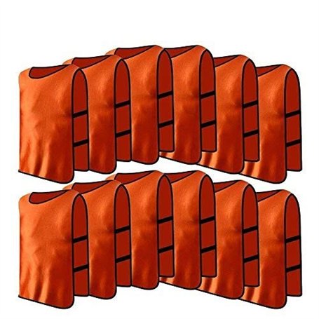 12pcs / Lot de Chasuble Gilet de Sport Adultes Maillots Veste Survêtement d'Entraînement Respirant pour Hommes Femmes pour Footb