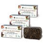 PraNaturals Savon Noir Africain Bio 100% Biologique 3x 200g