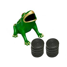 CADENAS ® - Jeu de la Grenouille “Basique” de Fonte, (ou Jeu de Tonneau): 1 Grenouille et 10 palets (ou disques) CADENAS ® - Jeu de la Grenouille “Basique” de Fonte